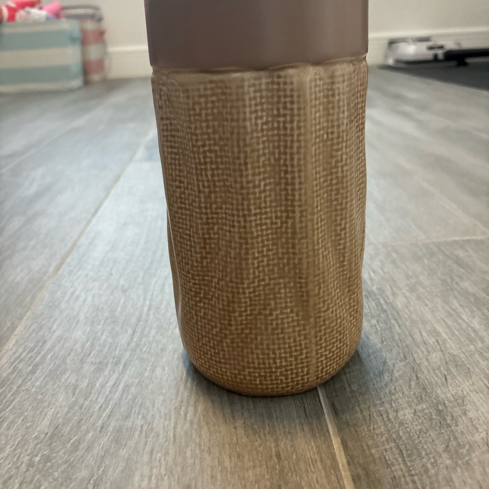 Textured Brown and Beige Vase